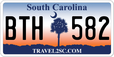 SC license plate BTH582