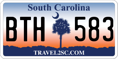 SC license plate BTH583