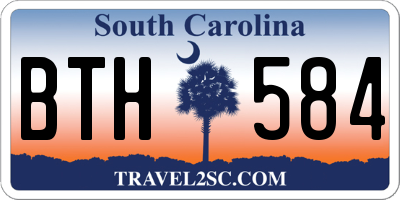 SC license plate BTH584