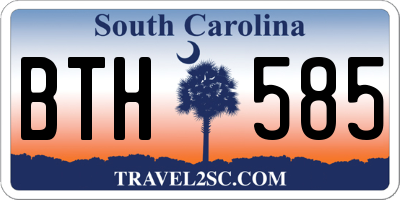 SC license plate BTH585