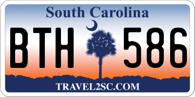 SC license plate BTH586