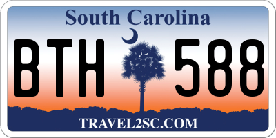 SC license plate BTH588