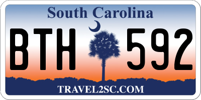 SC license plate BTH592