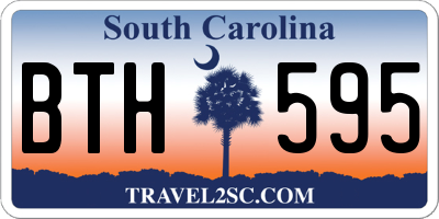 SC license plate BTH595