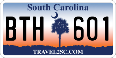 SC license plate BTH601
