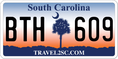 SC license plate BTH609