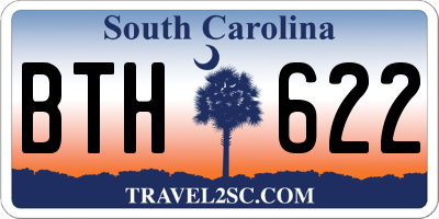 SC license plate BTH622