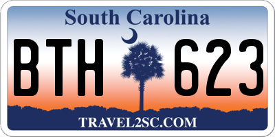SC license plate BTH623