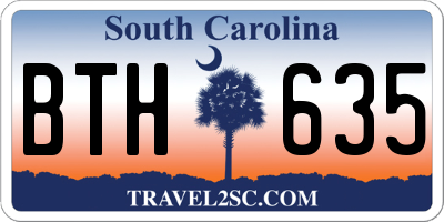 SC license plate BTH635