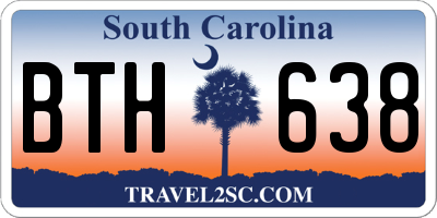 SC license plate BTH638