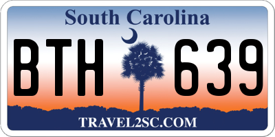 SC license plate BTH639
