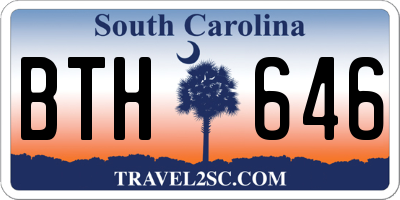 SC license plate BTH646