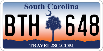 SC license plate BTH648