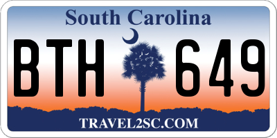 SC license plate BTH649