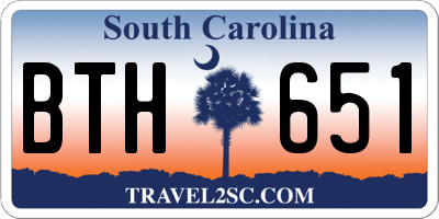 SC license plate BTH651