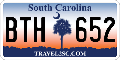 SC license plate BTH652