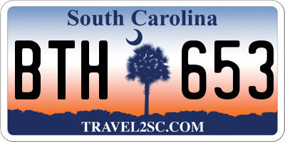 SC license plate BTH653