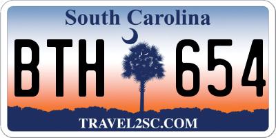 SC license plate BTH654