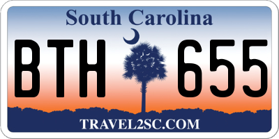 SC license plate BTH655