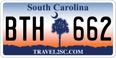 SC license plate BTH662