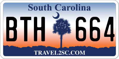 SC license plate BTH664