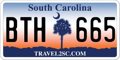 SC license plate BTH665