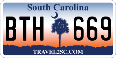 SC license plate BTH669