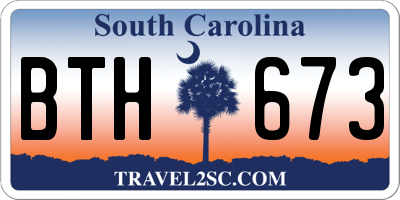 SC license plate BTH673