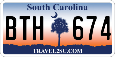 SC license plate BTH674