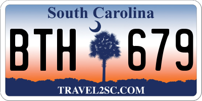 SC license plate BTH679
