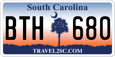 SC license plate BTH680