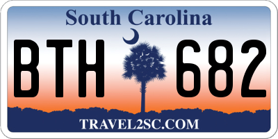 SC license plate BTH682
