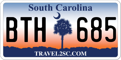 SC license plate BTH685