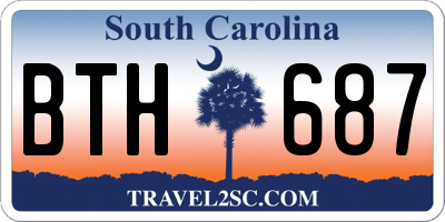 SC license plate BTH687
