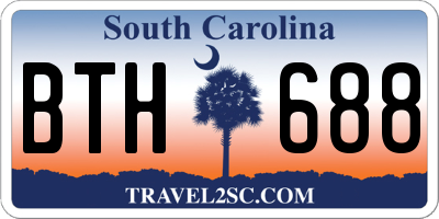 SC license plate BTH688