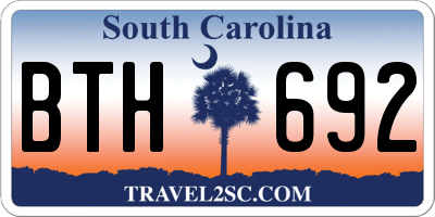 SC license plate BTH692
