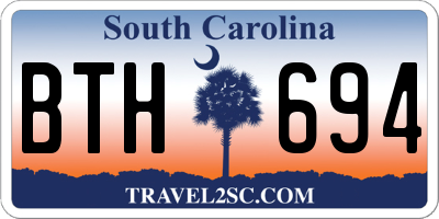 SC license plate BTH694