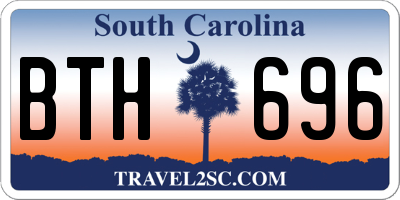 SC license plate BTH696
