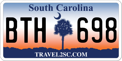 SC license plate BTH698