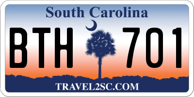 SC license plate BTH701