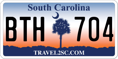 SC license plate BTH704