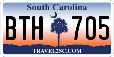 SC license plate BTH705