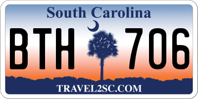 SC license plate BTH706