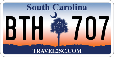 SC license plate BTH707