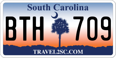 SC license plate BTH709