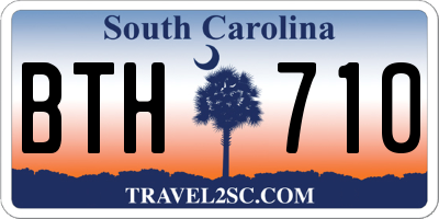 SC license plate BTH710
