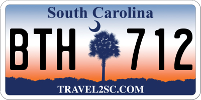 SC license plate BTH712