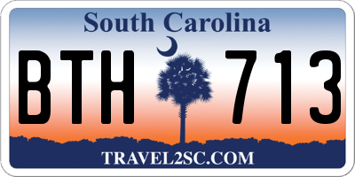 SC license plate BTH713