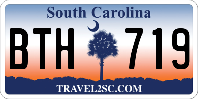 SC license plate BTH719