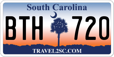 SC license plate BTH720